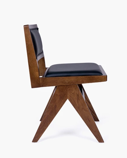 Lillian Chair - Walnut, Fully Upholstered