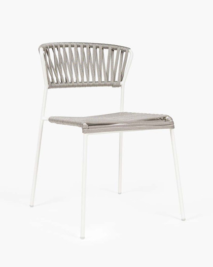 Lisa Filo Chair - Linen With Silver Nautica Rope