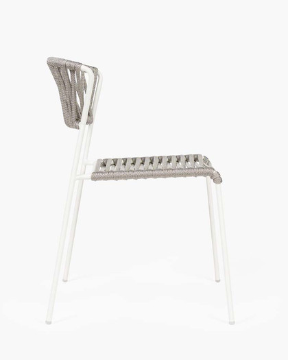 Lisa Filo Chair - Linen With Silver Nautica Rope