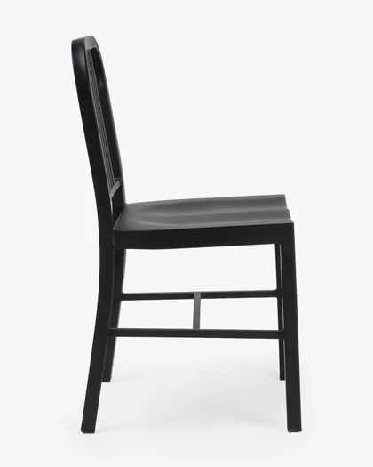Navy Replica Steel Chair - Matt Black