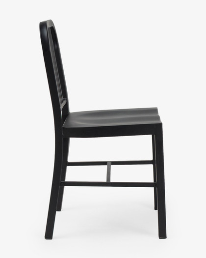 Navy Replica Steel Chair - Matt Black