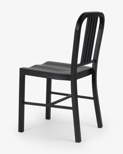 Navy Replica Steel Chair - Matt Black