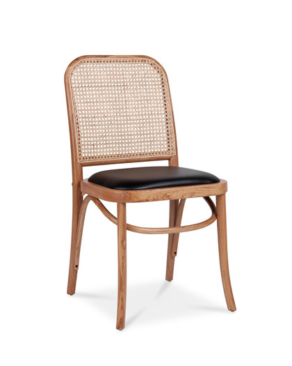 Selma Chair - Natural, Black Seat