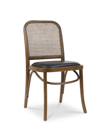 Selma Chair - Walnut, Black Seat
