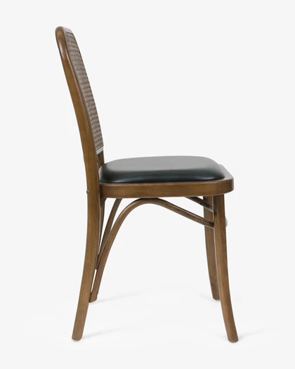 Selma Chair - Walnut, Black Seat
