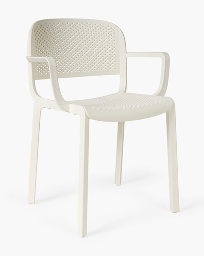 Dome 266 Armchair - White, perforated