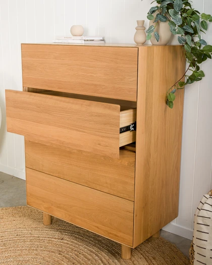 Sawyer Four Drawer Tallboy, Natural