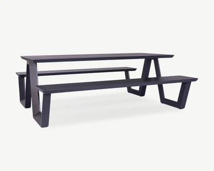 Cintesi Tahoe Outdoor Picnic Table - 200X83Cm, Charcoal 