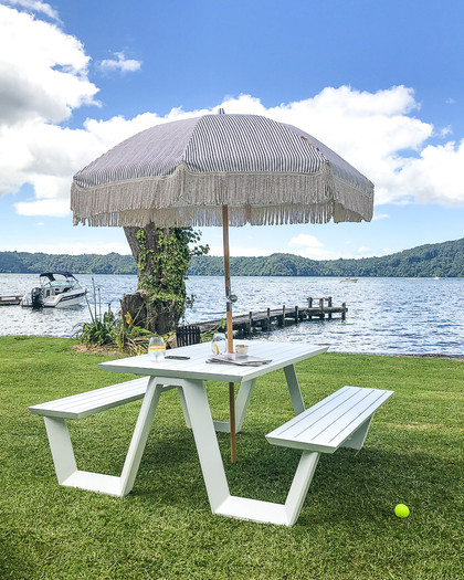 Tahoe Outdoor Picnic Table - 200X83Cm, White