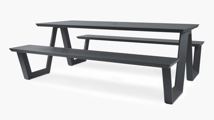 Tahoe Outdoor Picnic Table - 240X83Cm, Charcoal