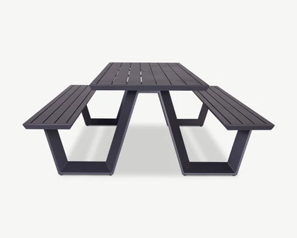 Tahoe Outdoor Picnic Table - 240X83Cm, Charcoal