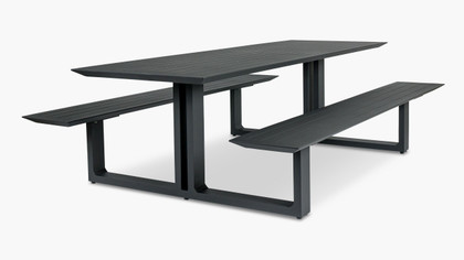 Cintesi Theodore Outdoor Picnic Table - 240X79Cm, Charcoal 