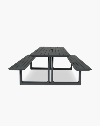 Cintesi Theodore Outdoor Picnic Table - 240X79Cm, Charcoal 