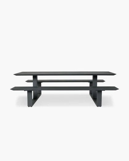 Cintesi Theodore Outdoor Picnic Table - 240X79Cm, Charcoal 