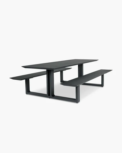 Cintesi Theodore Outdoor Picnic Table - 240X79Cm, Charcoal 