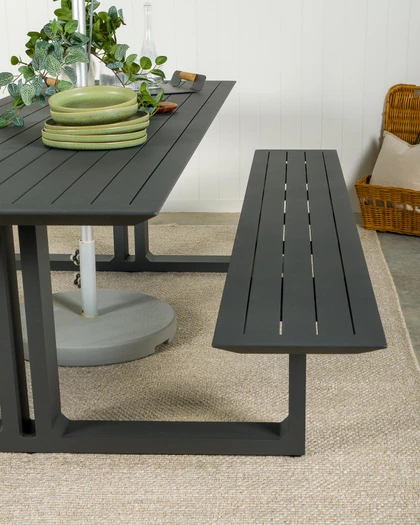 Cintesi Theodore Outdoor Picnic Table - 240X79Cm, Charcoal 