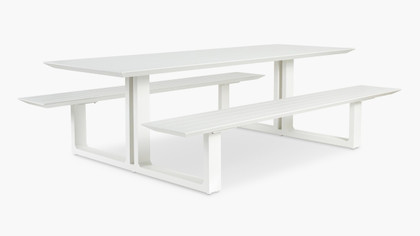 Cintesi Theodore Outdoor Picnic Table - 240X79Cm, White 