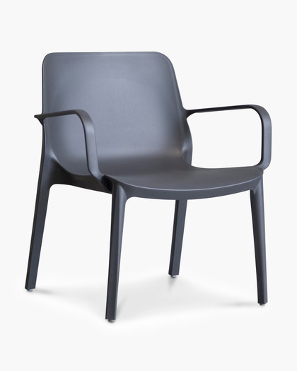 Ginevra Lounge Armchair - Anthracite