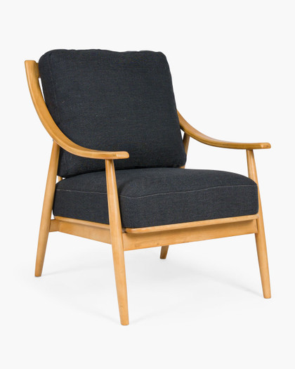 Farrah Fabric Armchair - Black