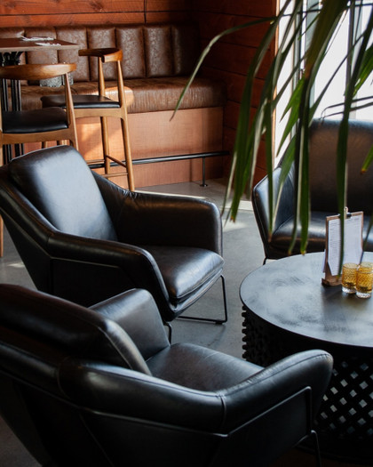 Harold Leather Tub Chair - Black