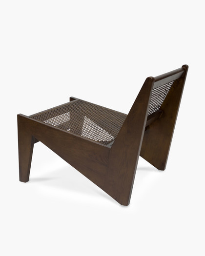 Kangaroo Replica Lounge Chair - Walnut, Cane Seat