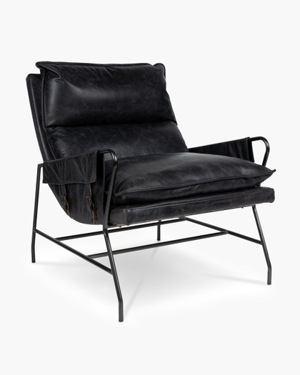 Maverick Leather Armchair - Black