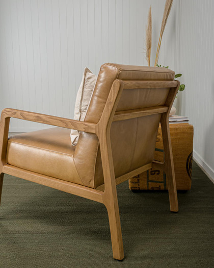 Cintesi Felix Leather Armchair - Nutt Tan 