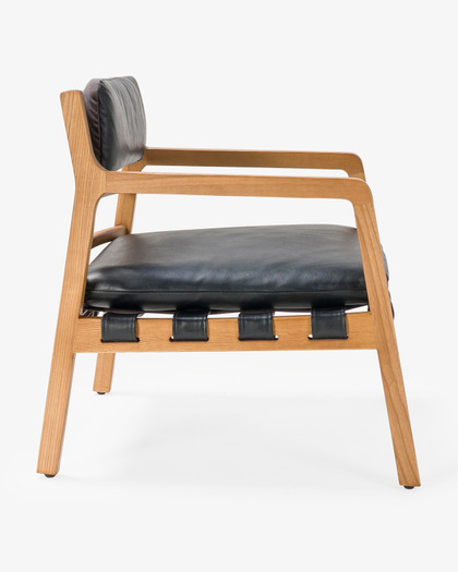 Barnaby Leather Armchair - Black