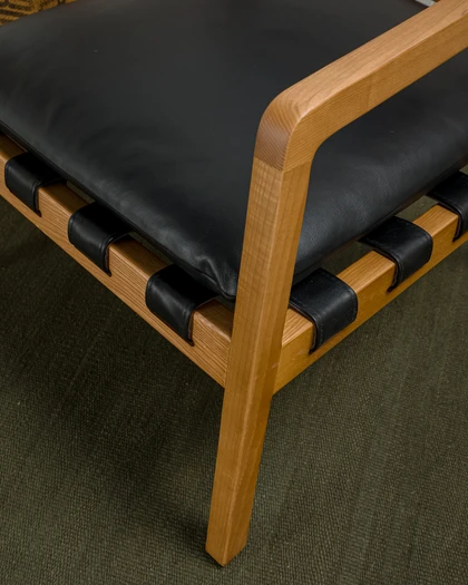 Barnaby Leather Armchair - Black
