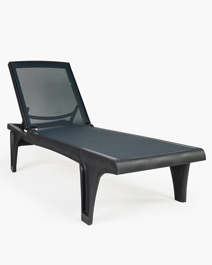 Tahiti Sun Lounger - Anthracite W Anthracite Fabric