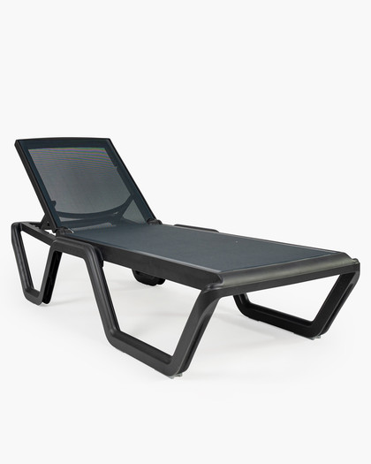 Vela Sun Lounger - Anthracite W Anthracite Fabric