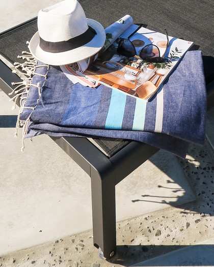 Matakana Sun Lounger - Charcoal