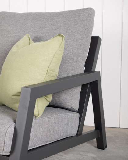 Leigh Outdoor Sofa - Three Seater, Charcoal