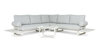 Vermont Lounge Outdoor Setting Aluminium - White