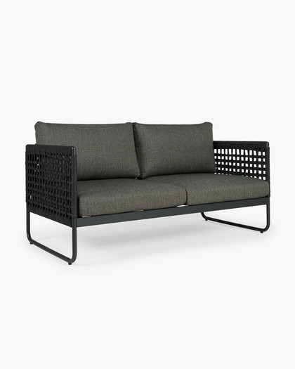 Corsica Outdoor Sofa - 2 Seater, Charcoal