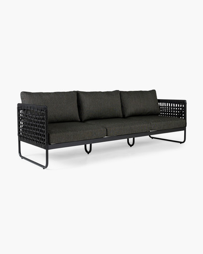 Corsica Outdoor Sofa - 3 Seater, Charcoal