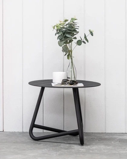 Cintesi Palmer Outdoor Aluminium Side Table - Charcoal 