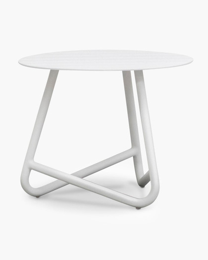 Cintesi Palmer Outdoor Aluminium Side Table - White 