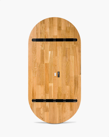 Solid Oak Table Top - Oval - 140X70Cm, Natural
