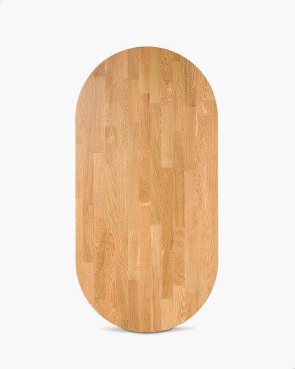 Solid Oak Table Top - Oval - 140X70Cm, Natural
