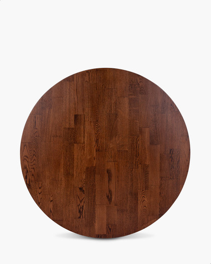Solid Oak Table Top - 100Cm Dia, Dark Oak