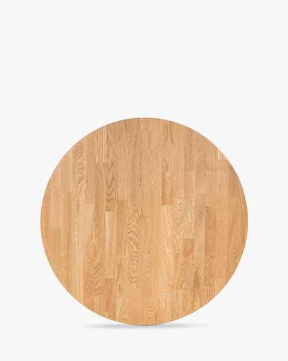 Solid Oak Table Top - 80Cm Dia, Natural
