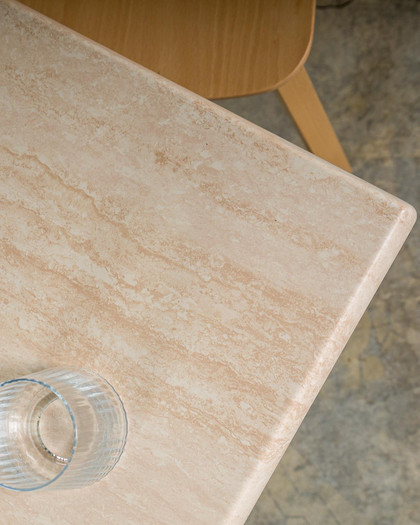 Cintesi Toulouse Table Top - 60Cm Square, Travertine 