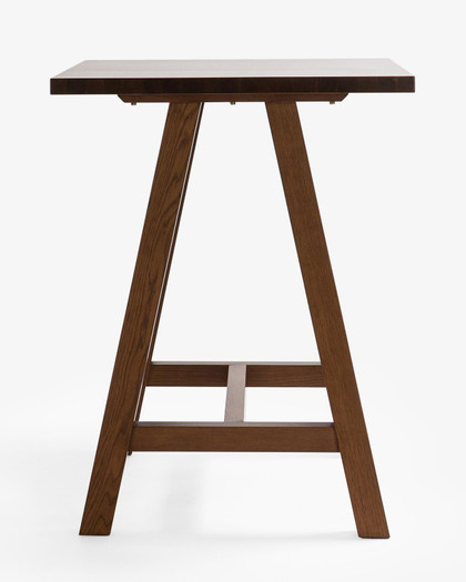 Cintesi Idaho Oak Bar Leaner - 80X80Cm 105H, Dark Oak 
