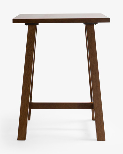 Idaho Oak Bar Leaner - 80X80Cm 105H, Dark Oak