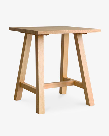 Idaho Oak Bar Leaner - 80X80Cm 105H, Natural