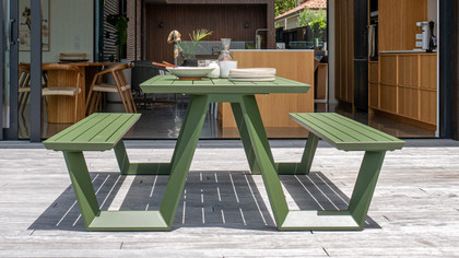 Tahoe Outdoor Picnic Table - 160X83Cm, Forest Green