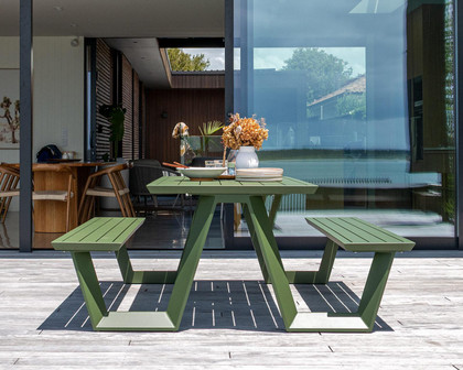 Cintesi Tahoe Outdoor Picnic Table - 160X83Cm, Forest Green 