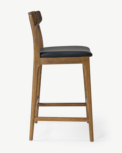 Eliza Bar Stool - Dark Oak, 65Cm