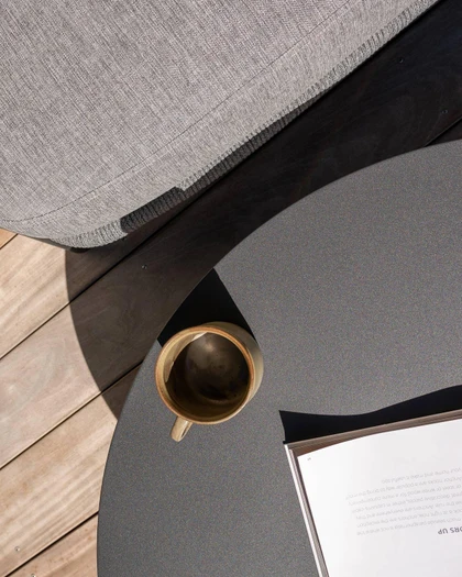 Cintesi Arc Outdoor Coffee Table - 60Cm Dia, Charcoal 